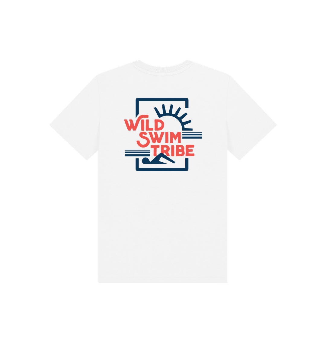 White Printed Kids T-Shirt Back