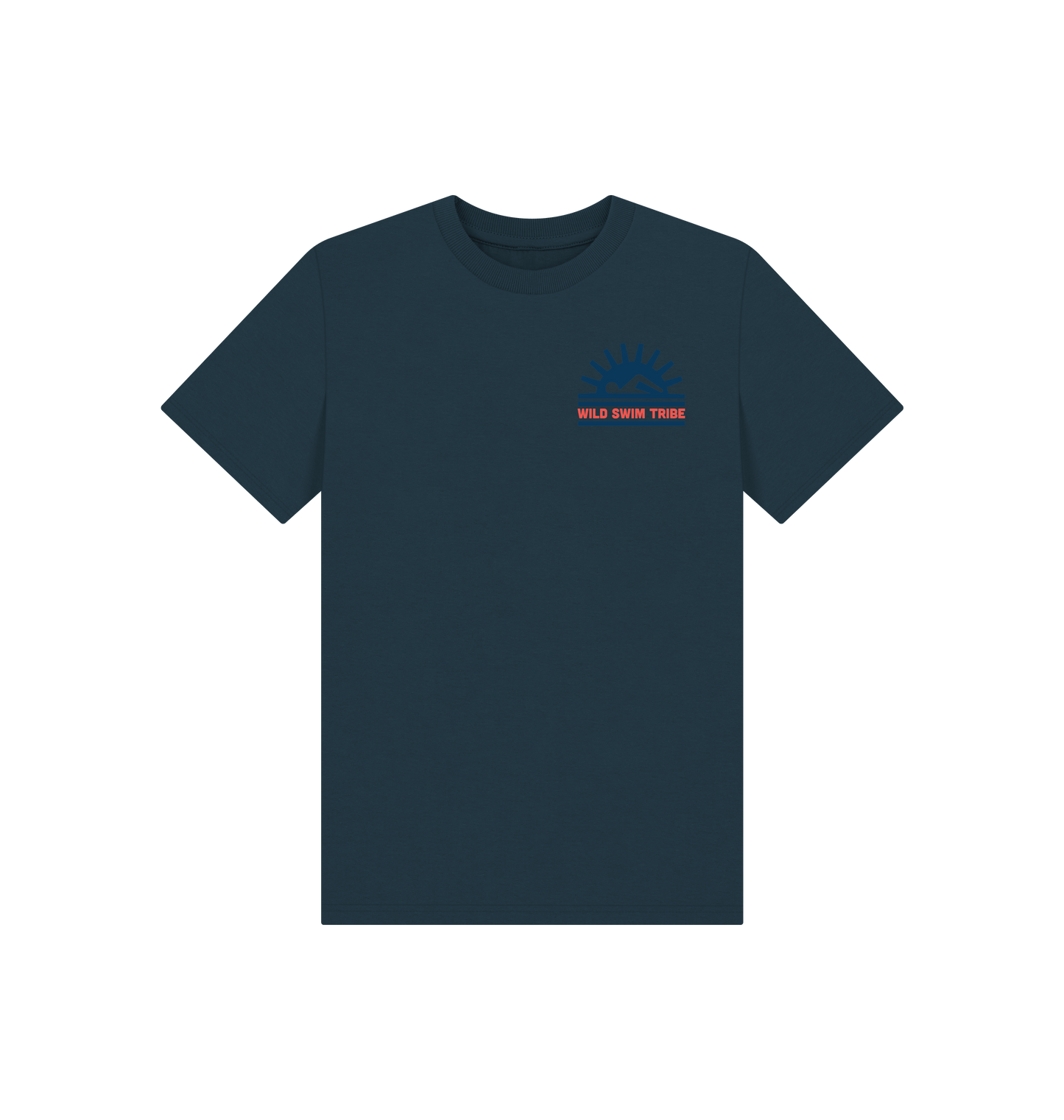 Denim Blue Printed Kids T-Shirt
