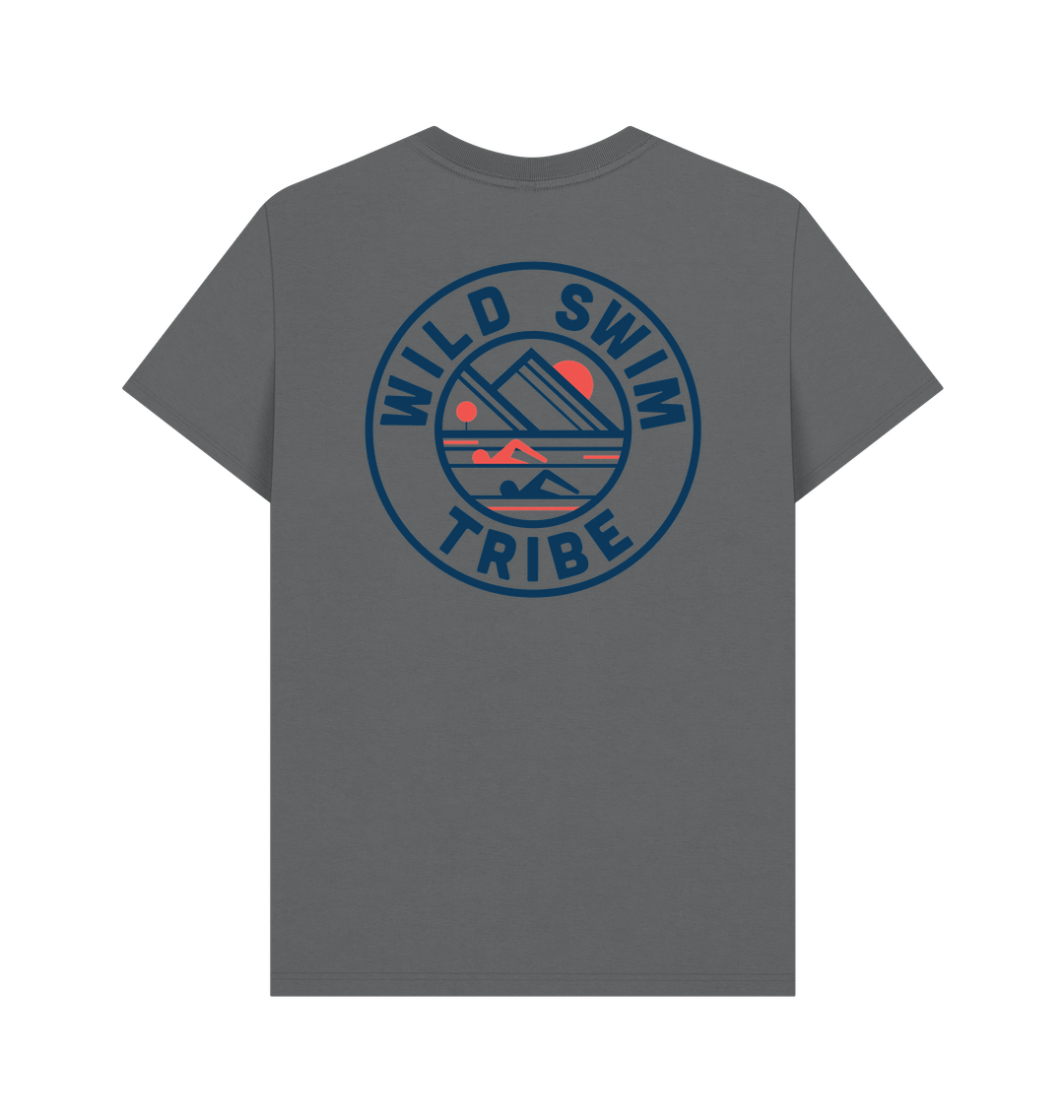 Slate Grey Printed T-shirt Back