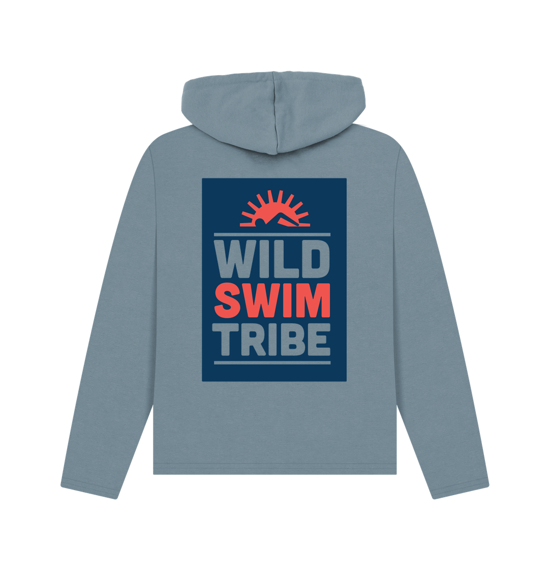 Stone Blue Printed Hoody Back