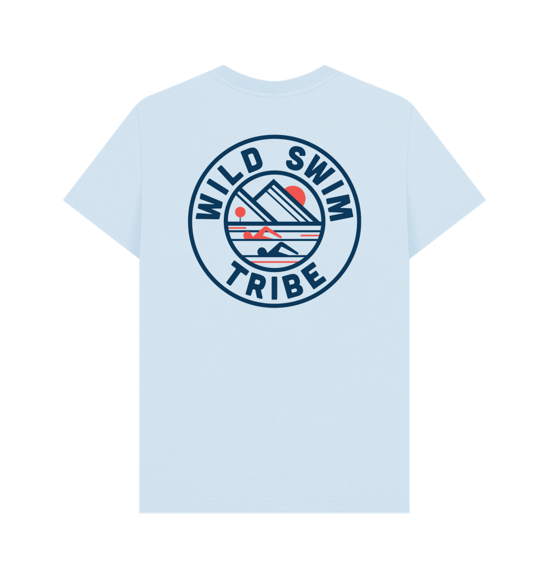 Sky Blue Printed T-shirt Back
