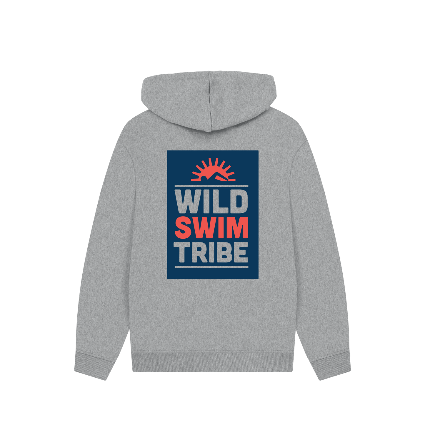 Athletic Grey Printed Hoody