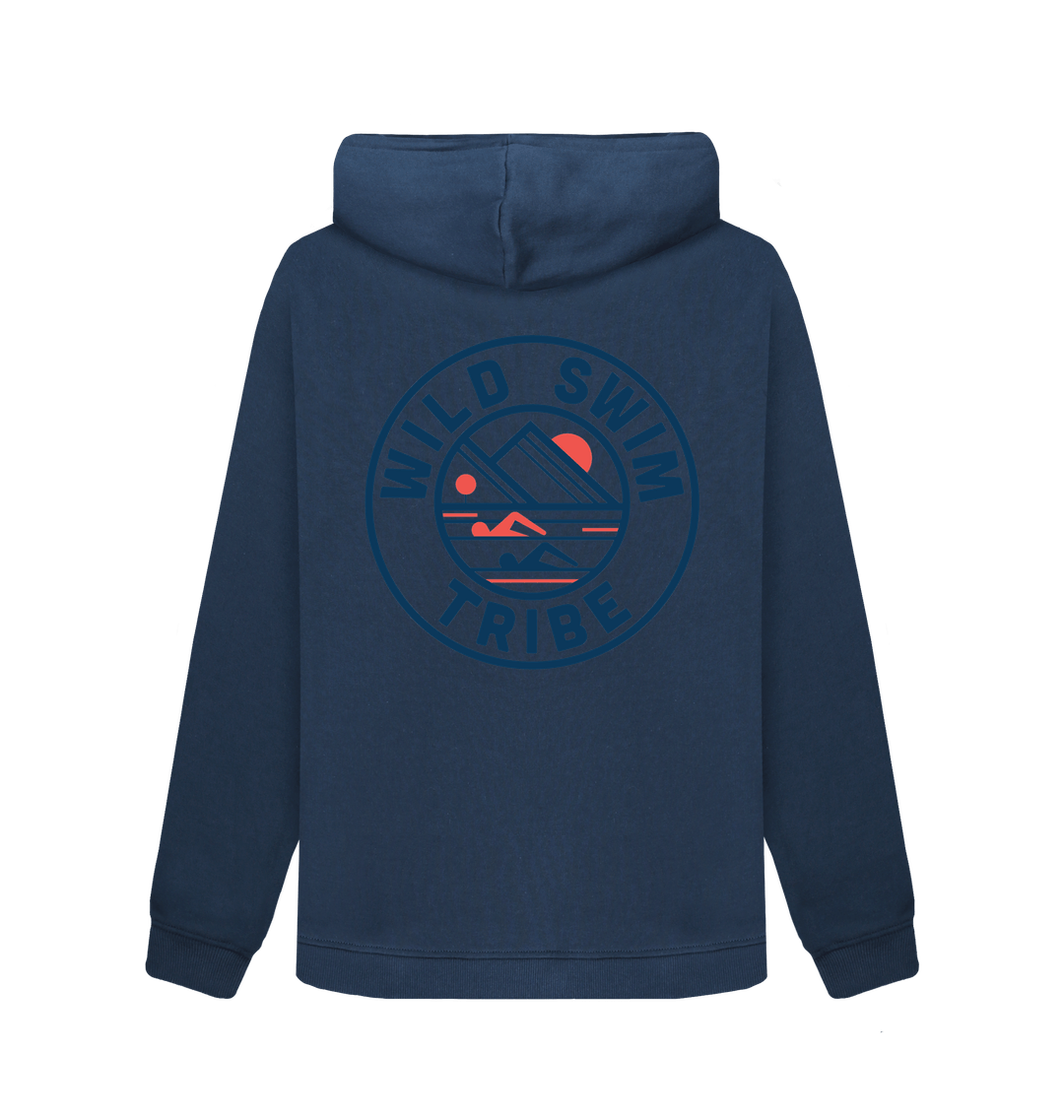Navy Blue Printed Sweater Back