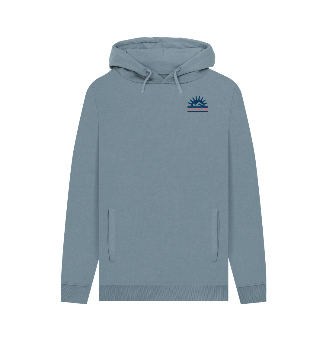 Stone Blue Printed Hoody Front