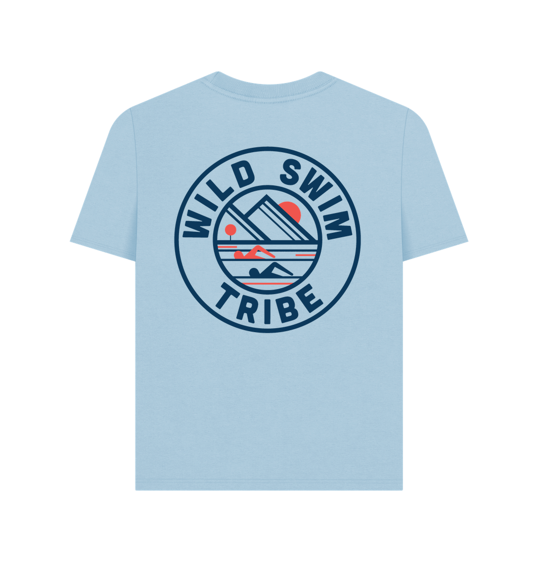 Milky Blue Printed T-shirt Back