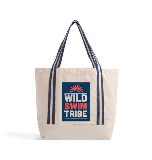 Natural/French Navy Heat Transfer Bag