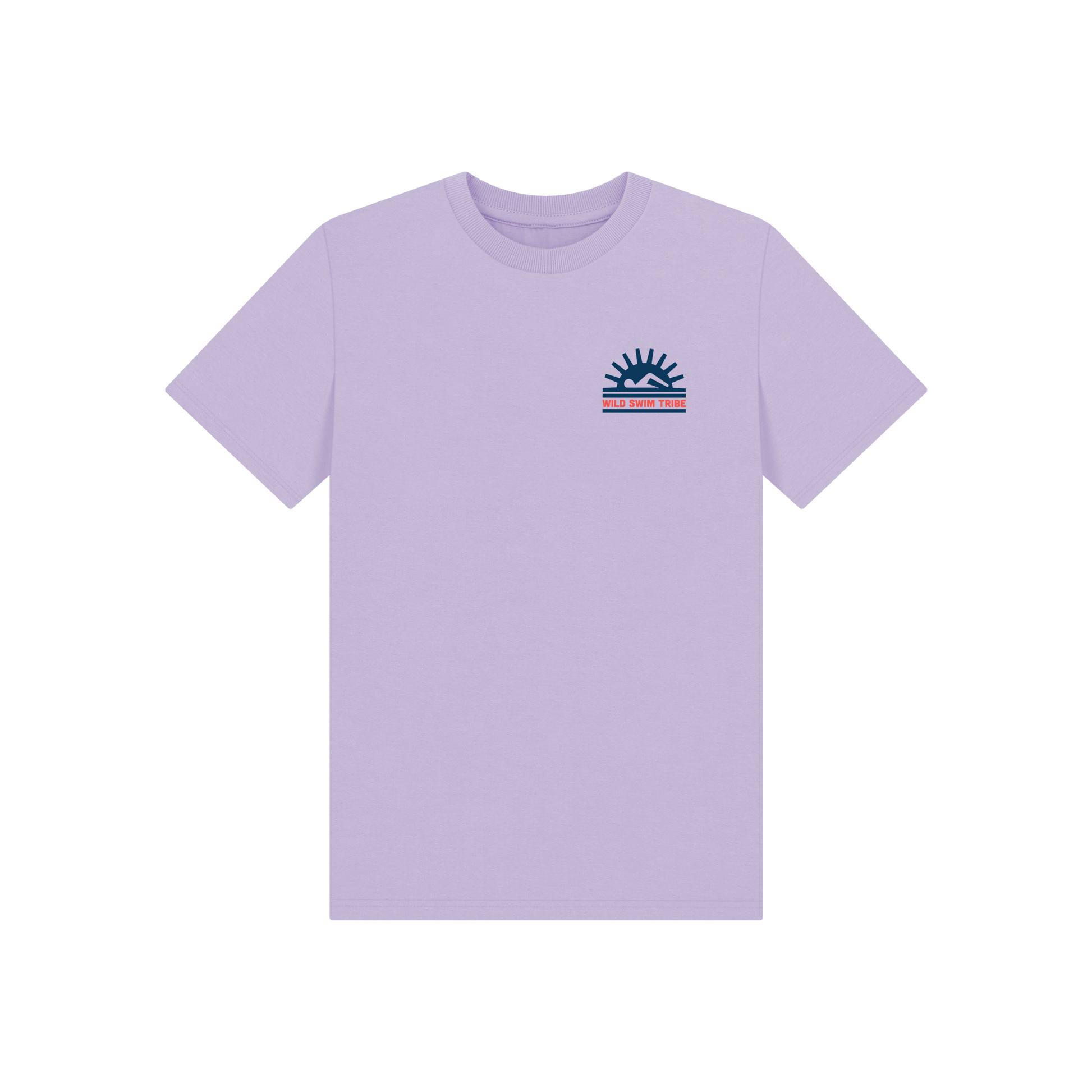 Soft Lilac Printed Kids T-Shirt Front