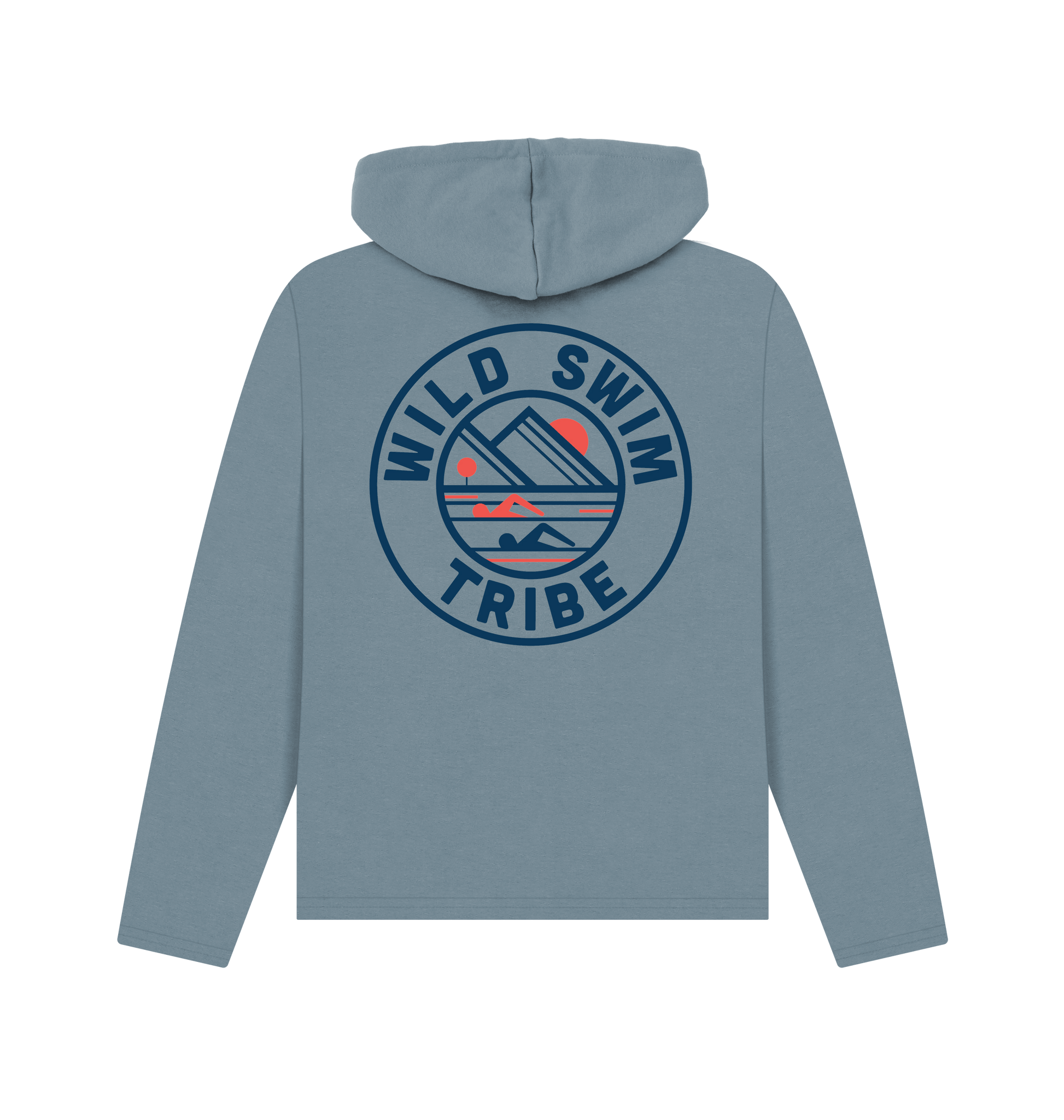 Stone Blue Printed Hoody