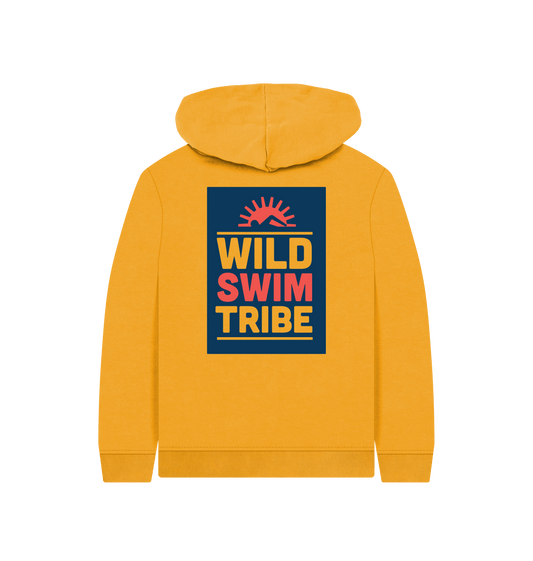 Mustard Printed Kids Hoodie