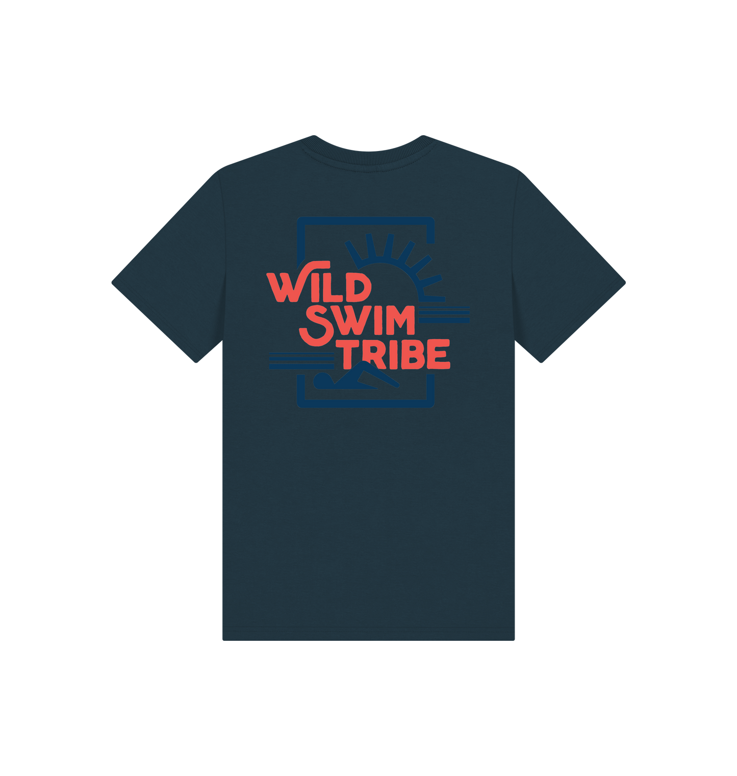 Denim Blue Printed Kids T-Shirt