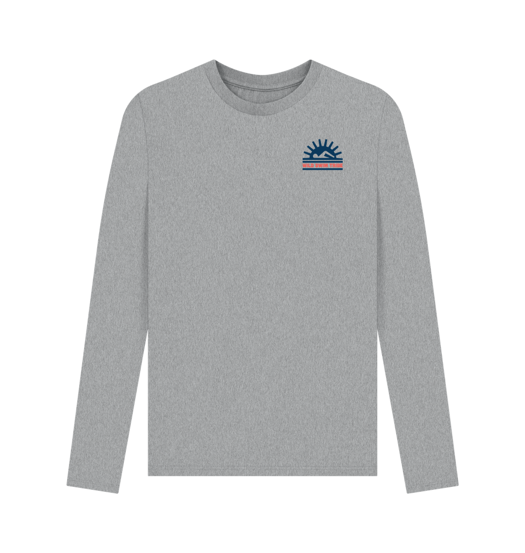 Athletic Grey Printed Long Sleeve T Shirt Front