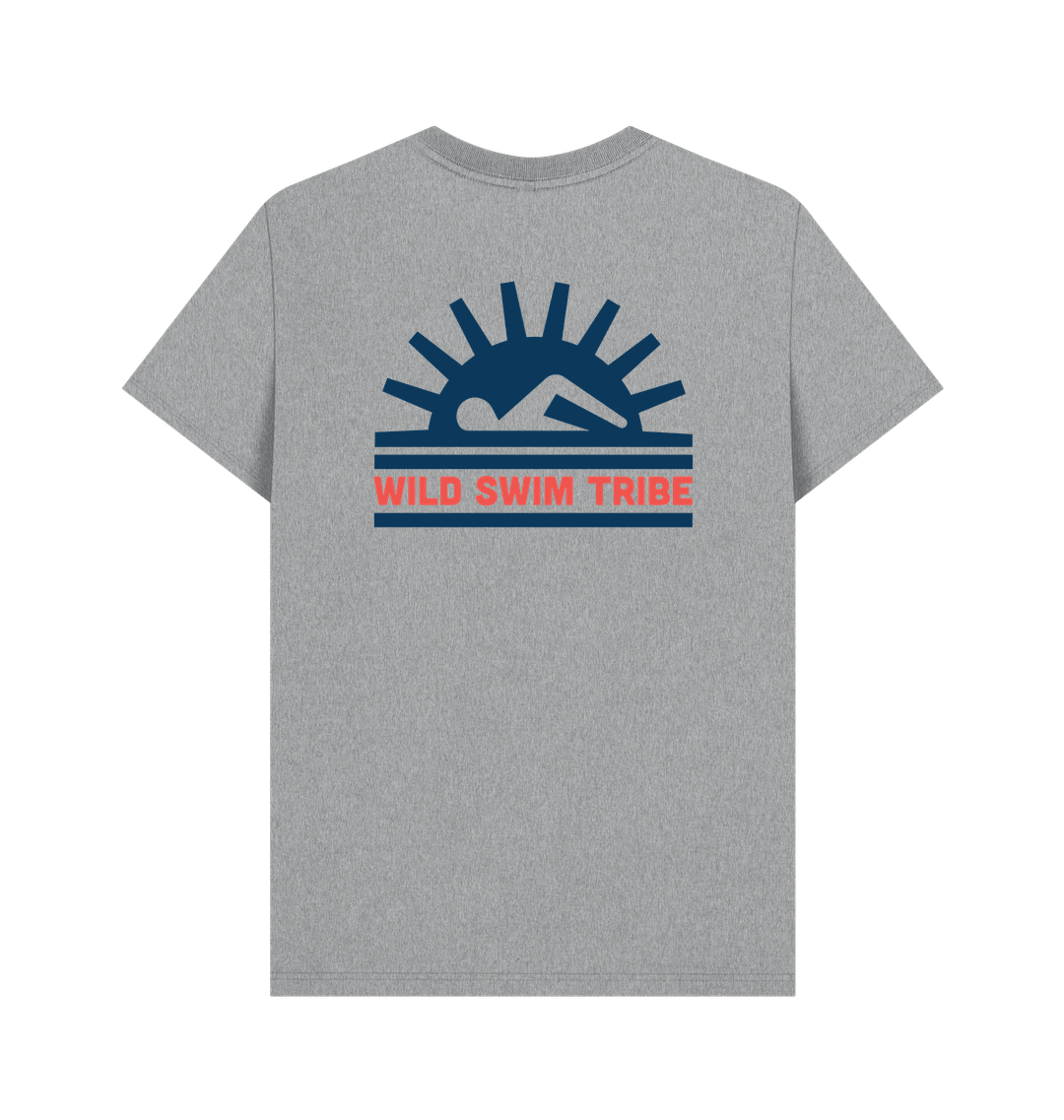 Athletic Grey Printed T-shirt Back