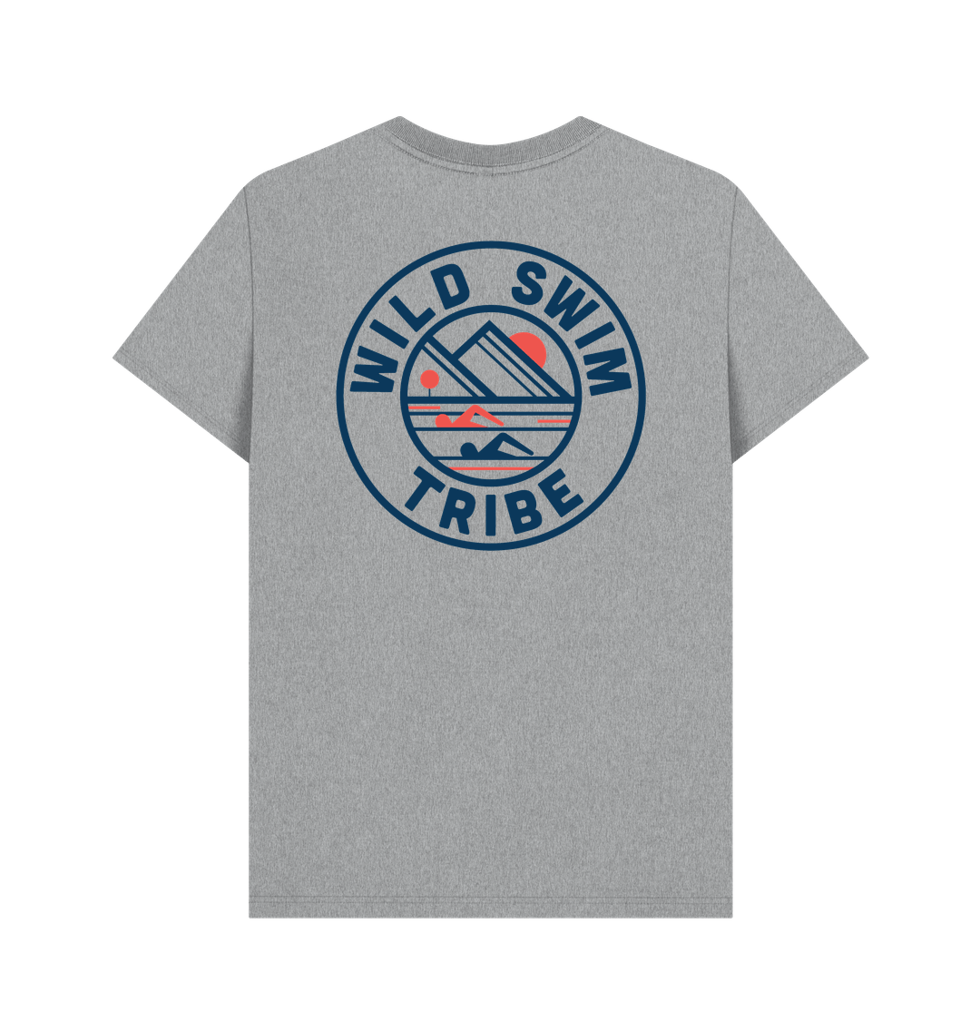Athletic Grey Printed T-shirt Back