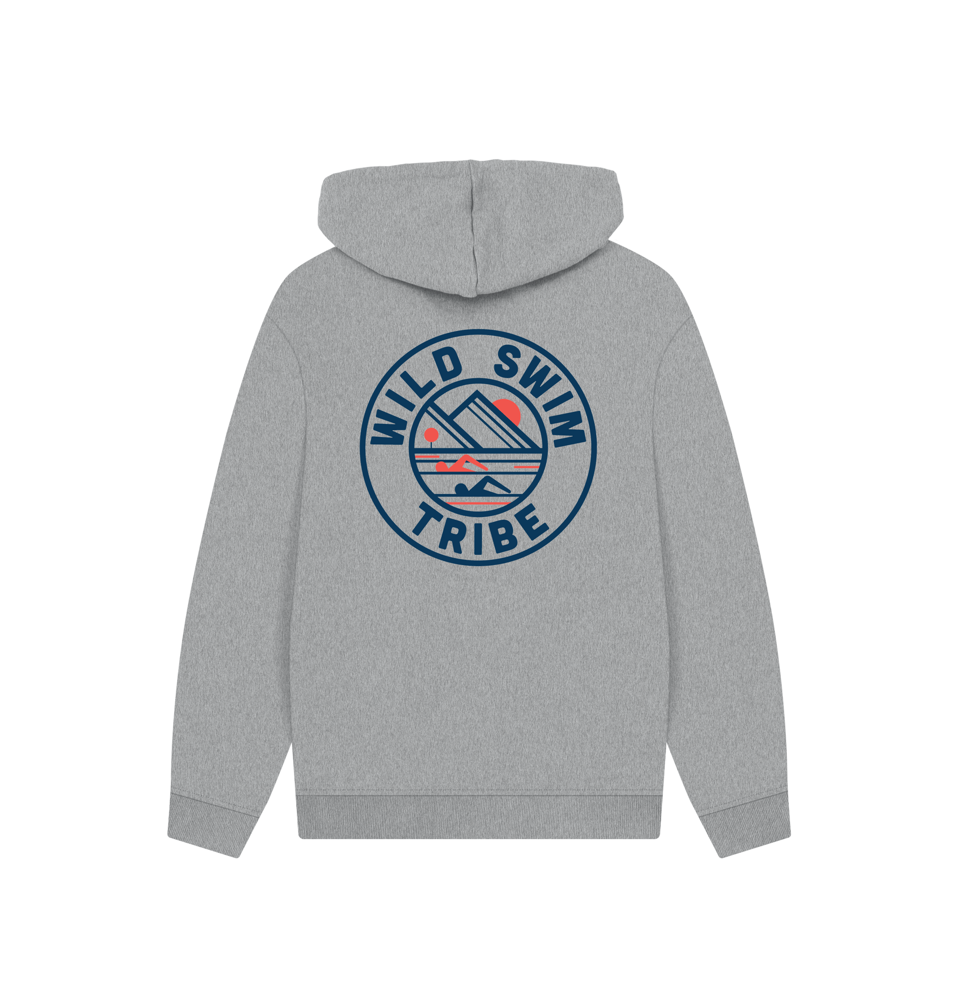 Athletic Grey Printed Hoody