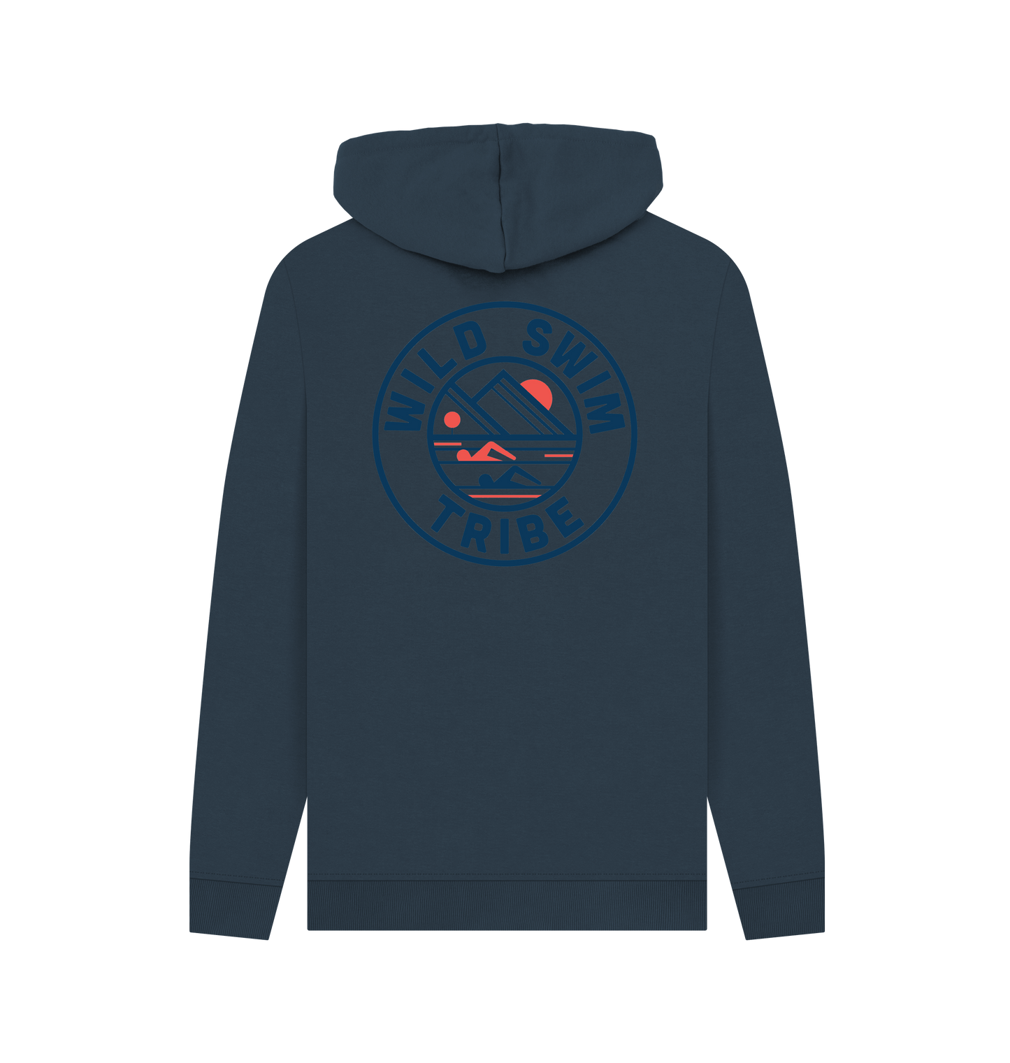 Navy Printed Hoody