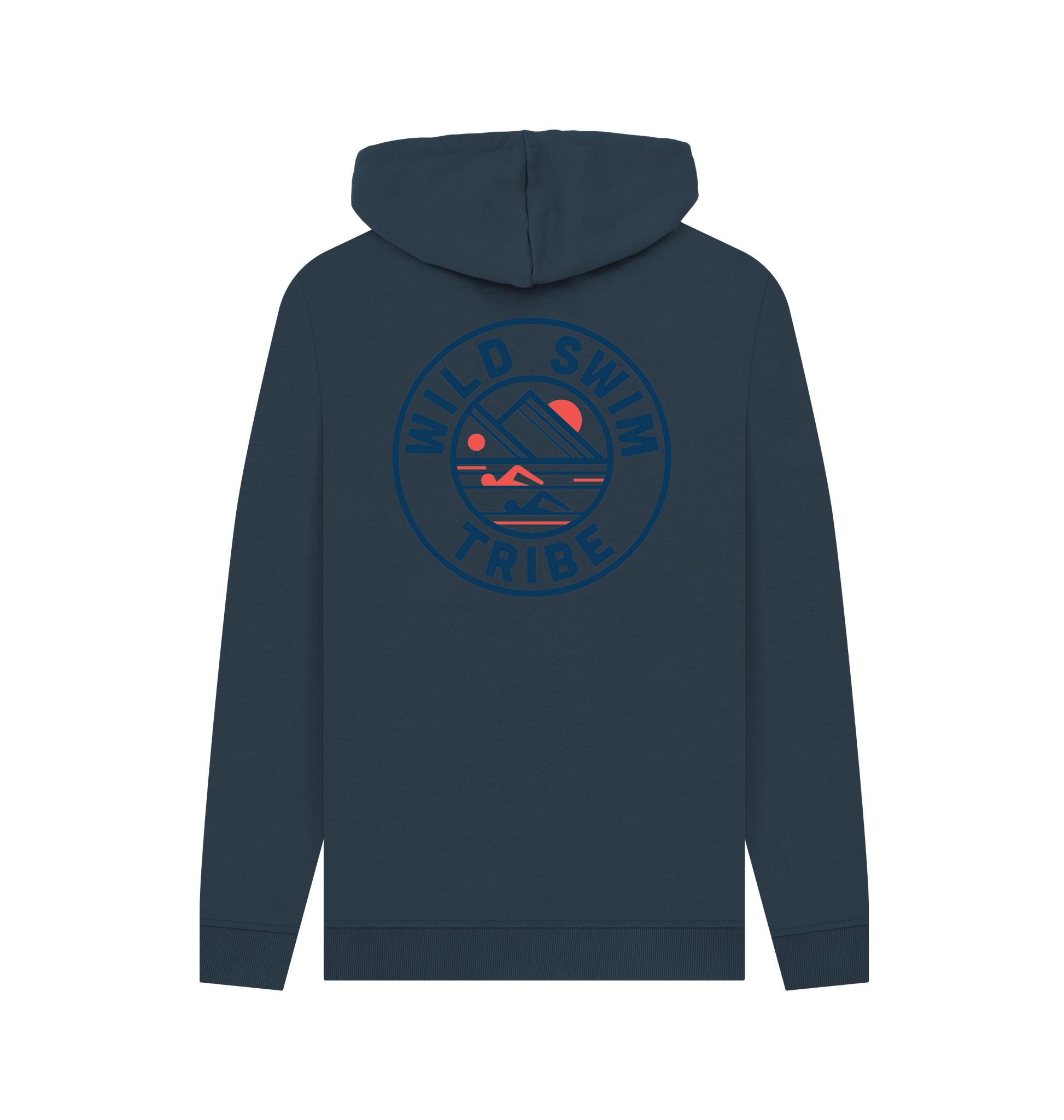 Navy Printed Hoody