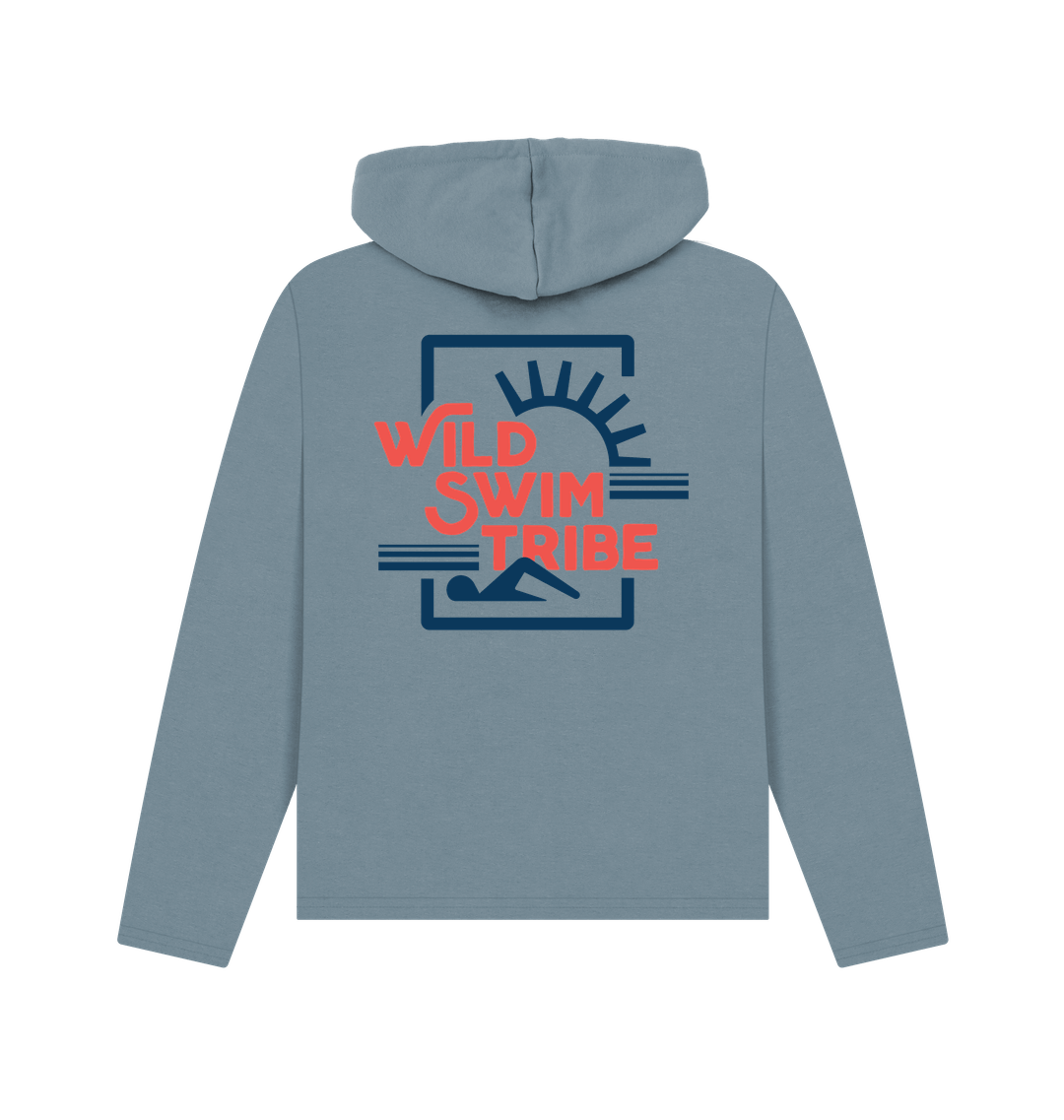Stone Blue Printed Hoody Back