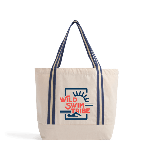 Natural/French Navy Heat Transfer Bag
