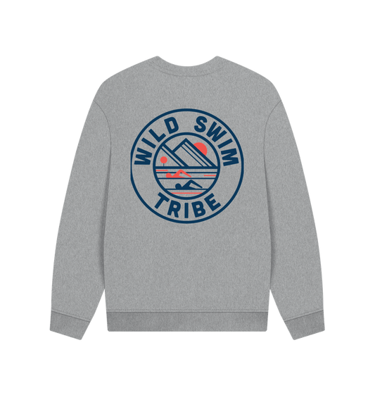 Athletic Grey Printed Sweater Back