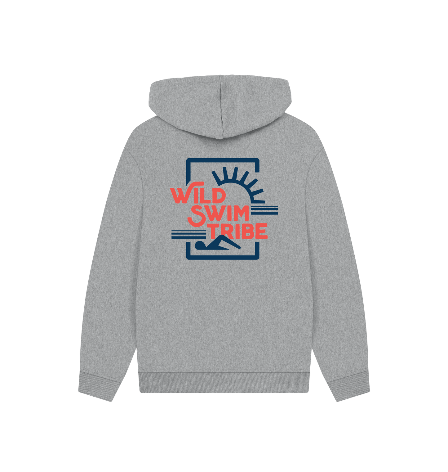 Athletic Grey Printed Hoody