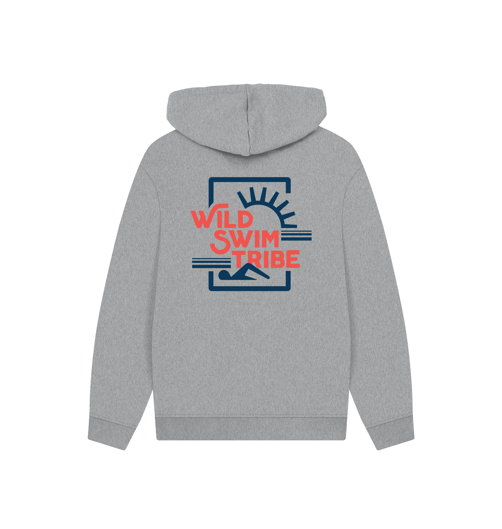 Athletic Grey Printed Hoody