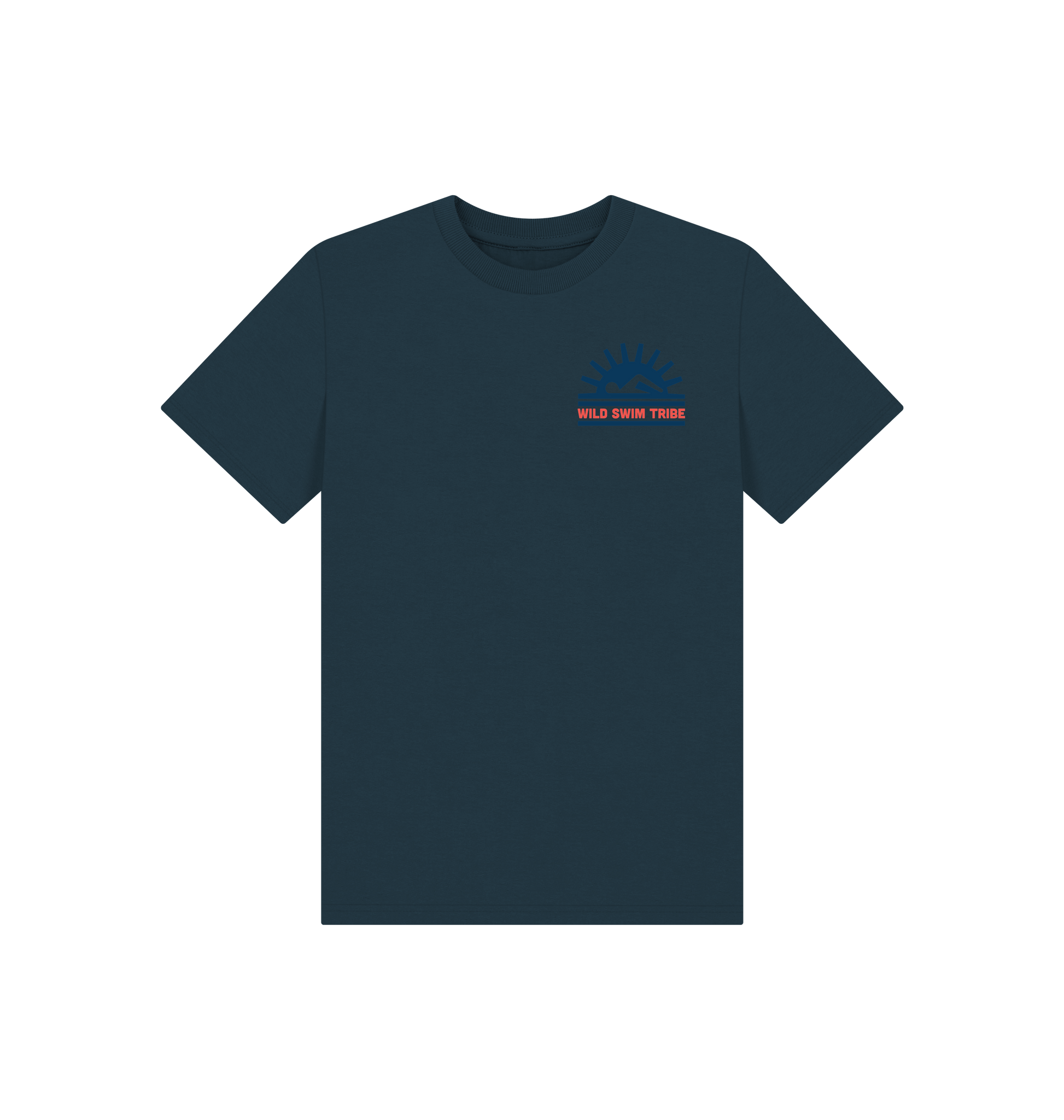 Denim Blue Printed Kids T-Shirt