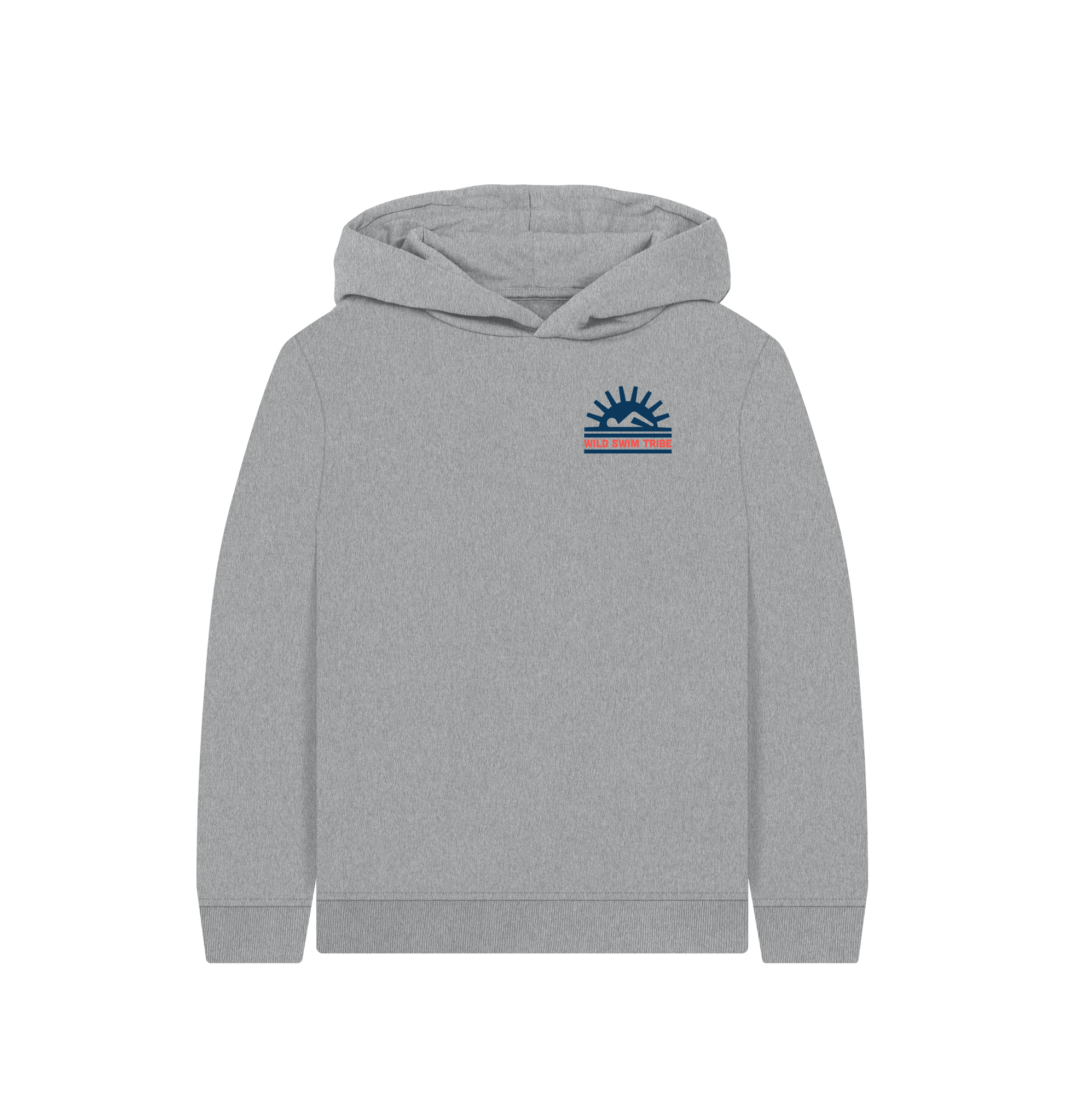 Athletic Grey Printed Kids Hoodie