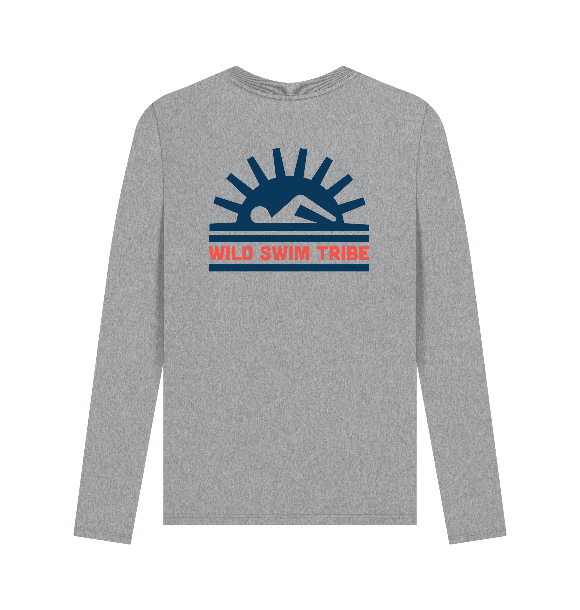 Athletic Grey Printed Long Sleeve T Shirt