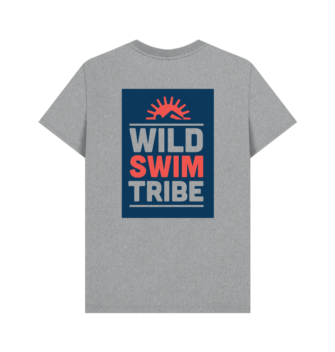 Athletic Grey Printed T-shirt Back