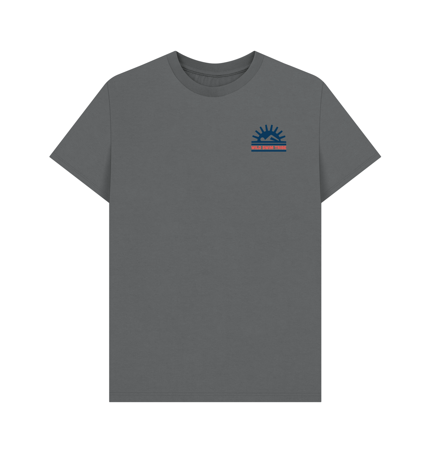 Slate Grey Printed T-shirt Front