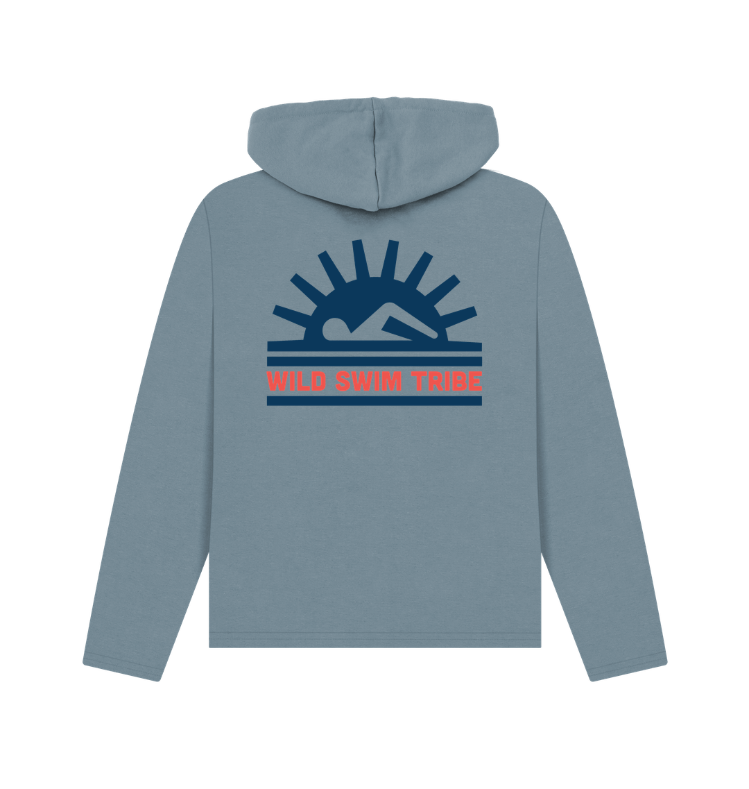 Stone Blue Printed Hoody Back