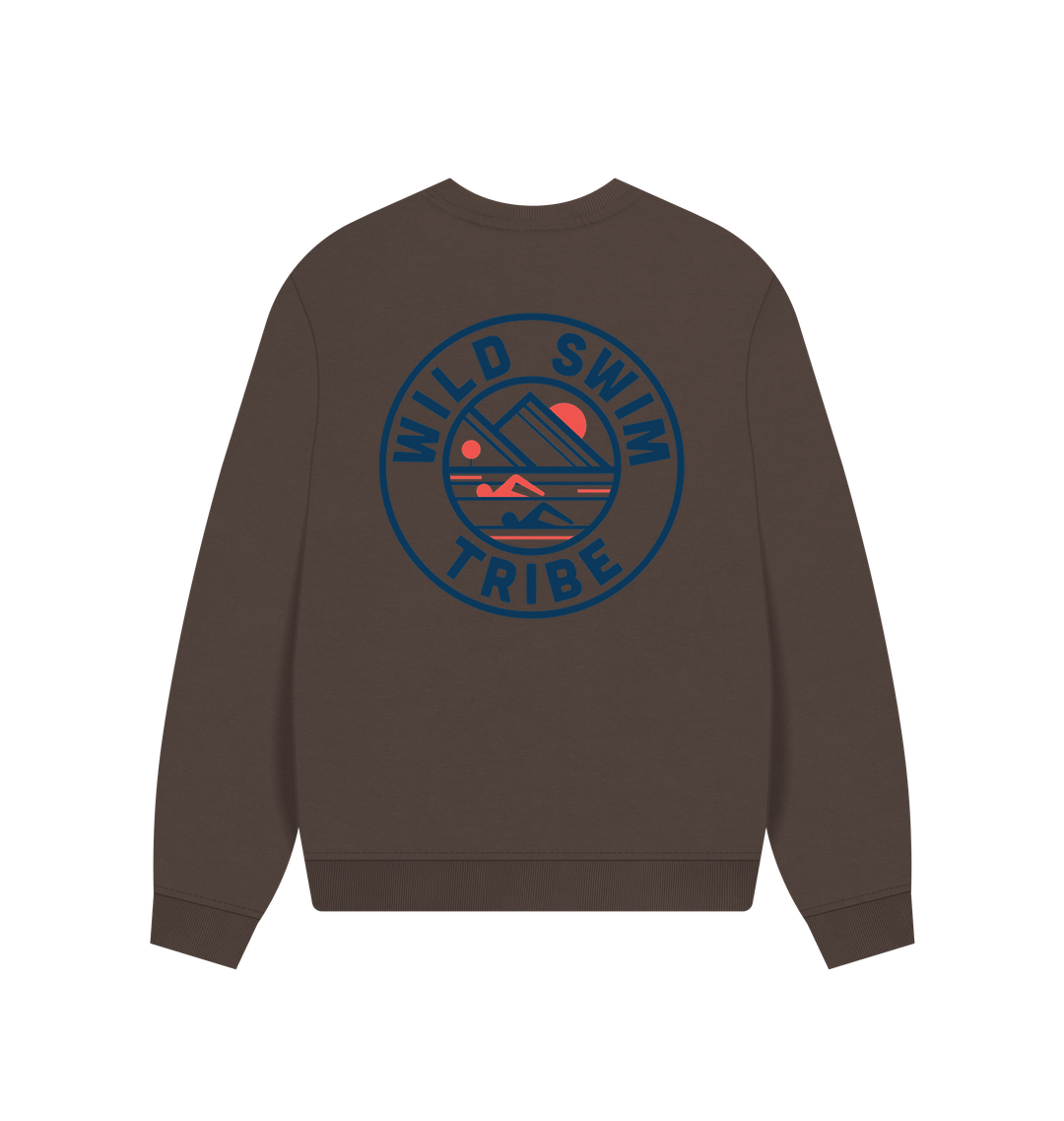 Chocolate Printed Sweater Back