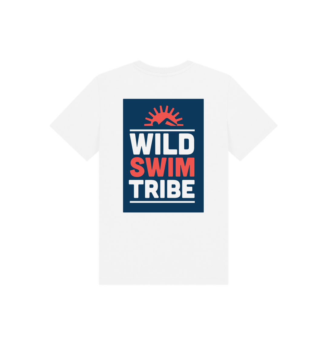 White Printed Kids T-Shirt Back