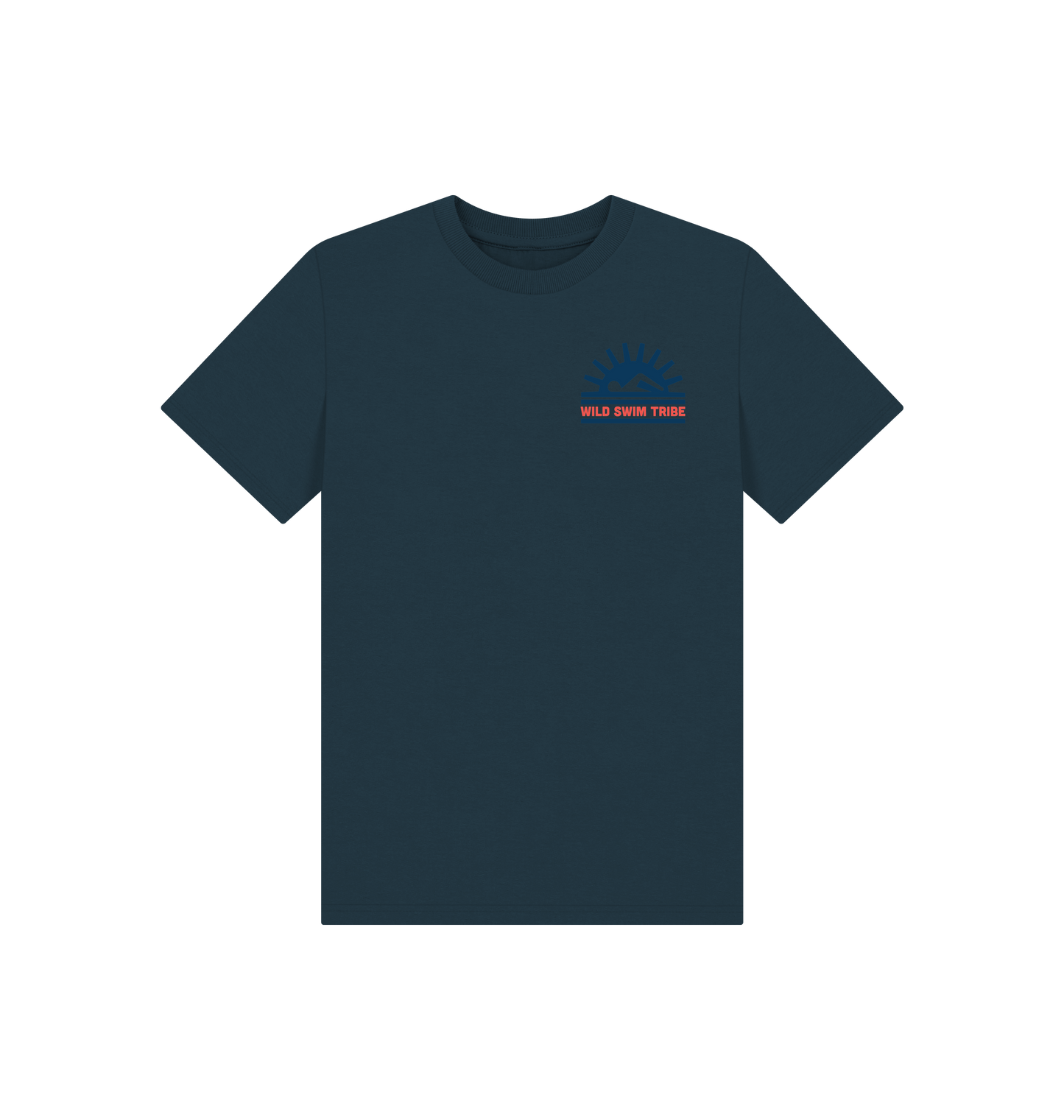 Denim Blue Printed Kids T-Shirt