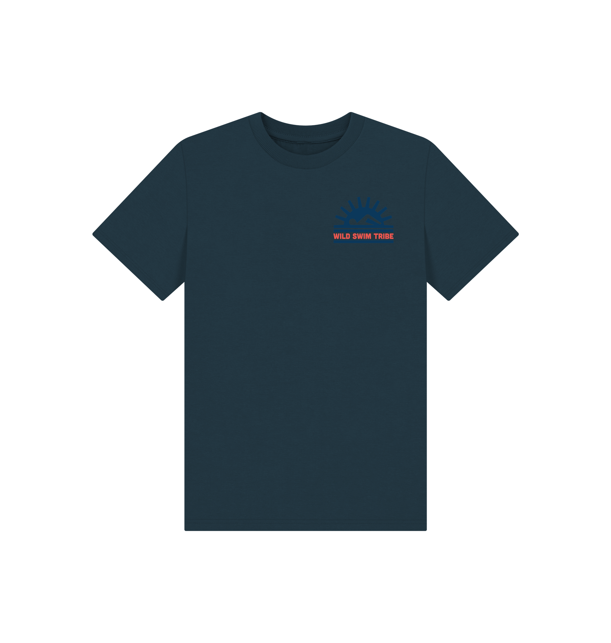 Denim Blue Printed Kids T-Shirt