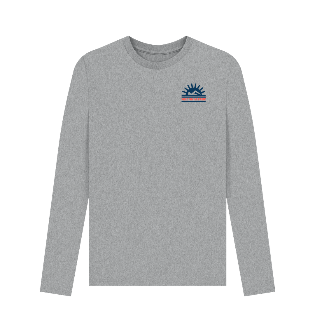 Athletic Grey Printed Long Sleeve T Shirt Front