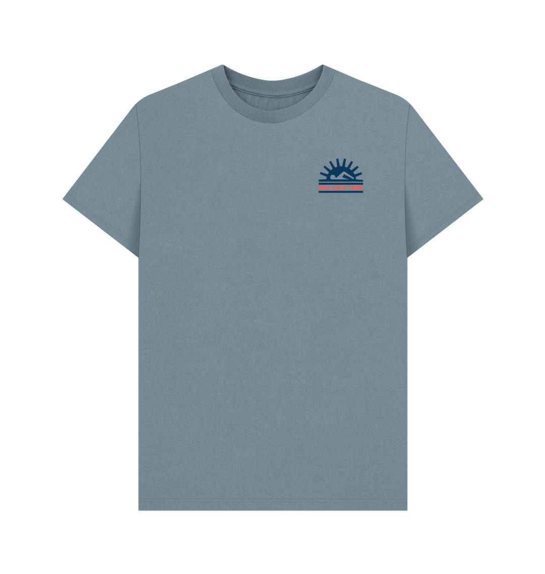 Stone Blue Printed T-shirt Front