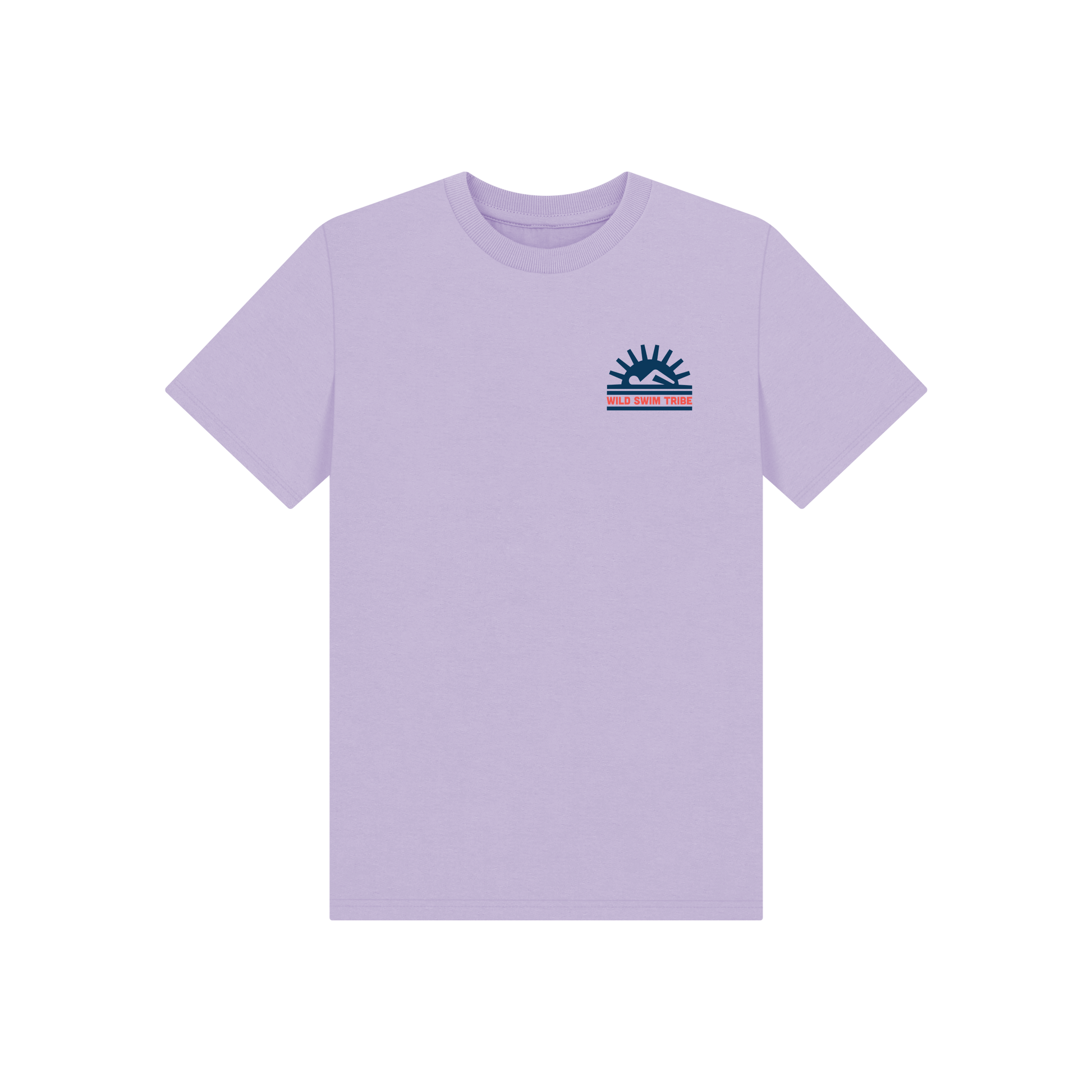 Soft Lilac Printed Kids T-Shirt Front