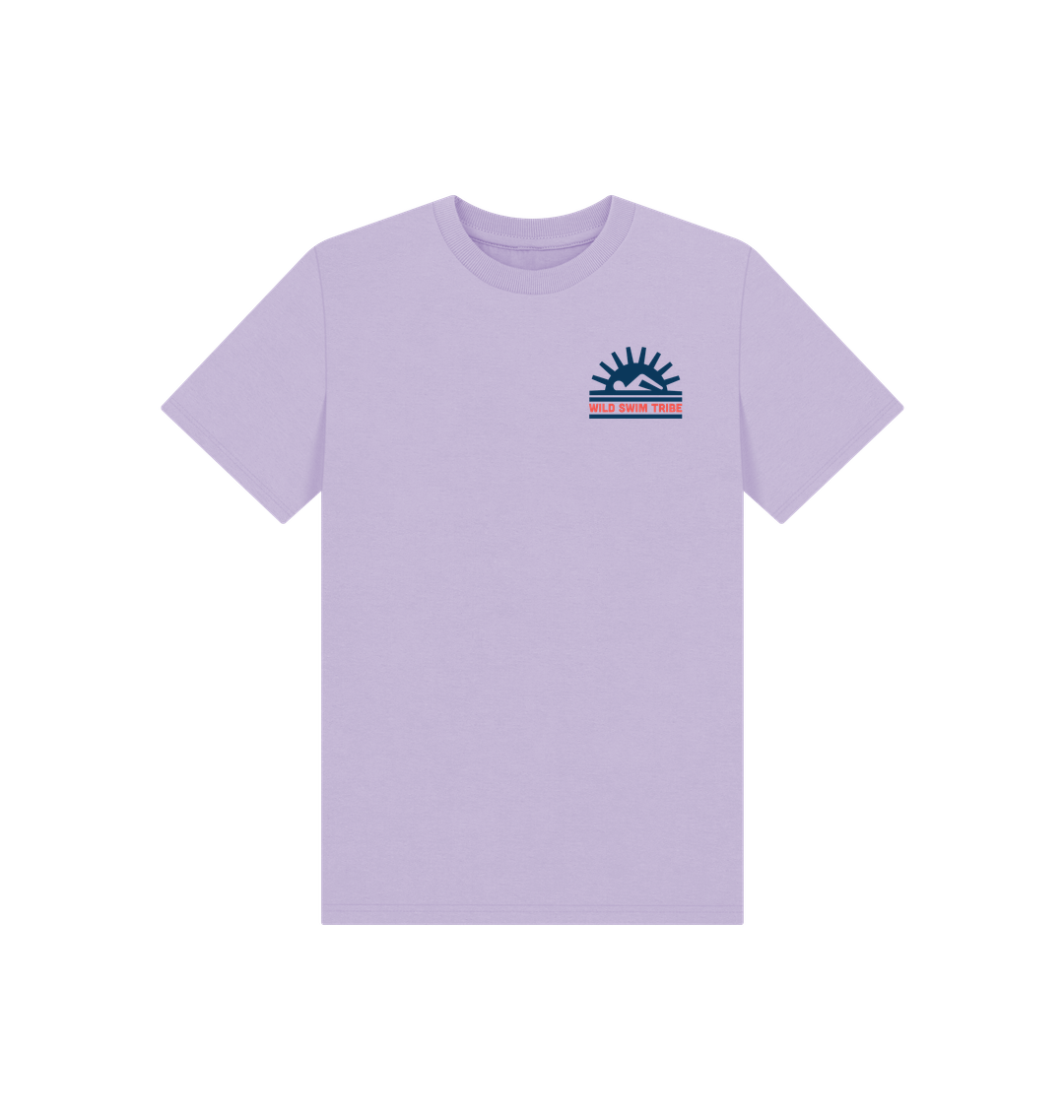 Soft Lilac Printed Kids T-Shirt Front