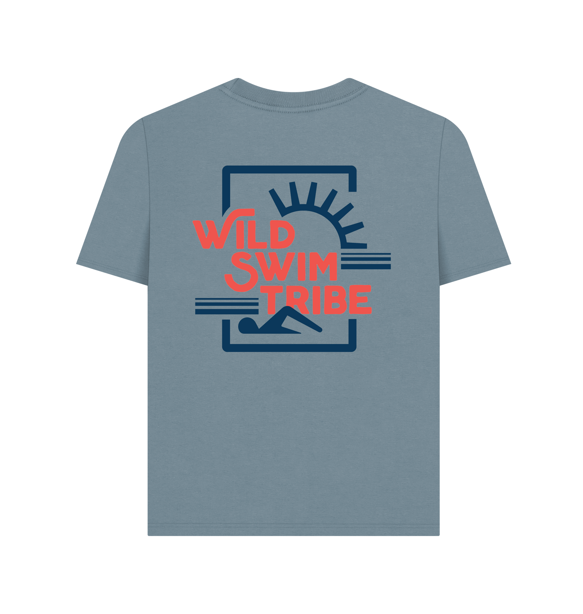 Stone Blue Printed T-shirt