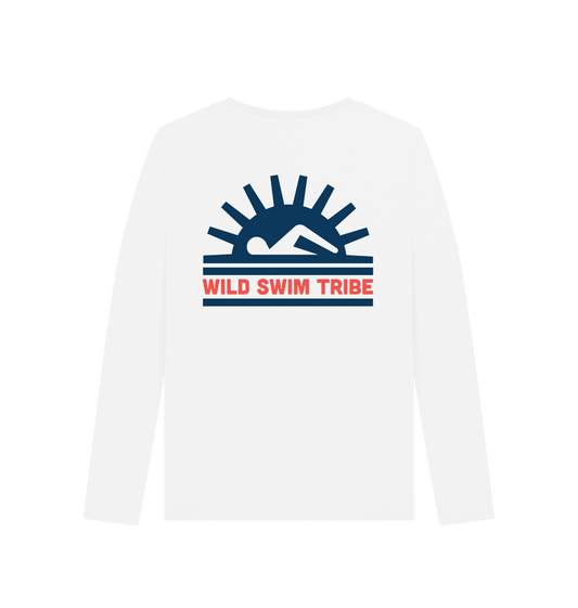 White Printed Long Sleeve T Shirt