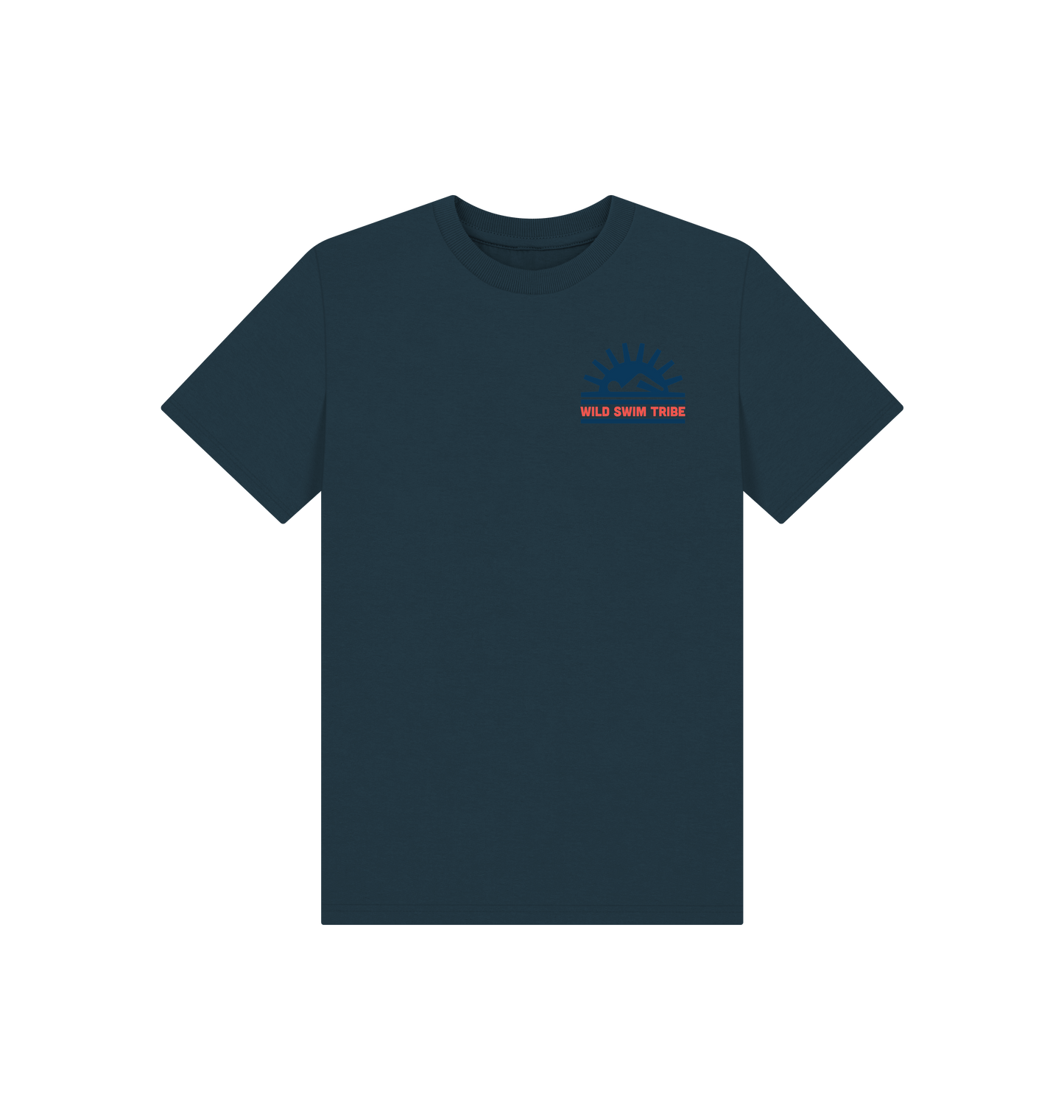 Denim Blue Printed Kids T-Shirt