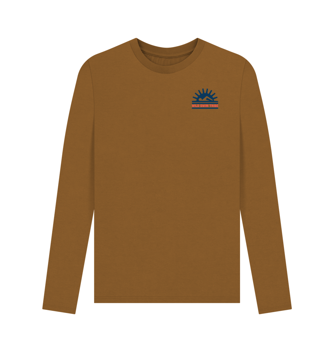 Brown Printed Long Sleeve T Shirt Front