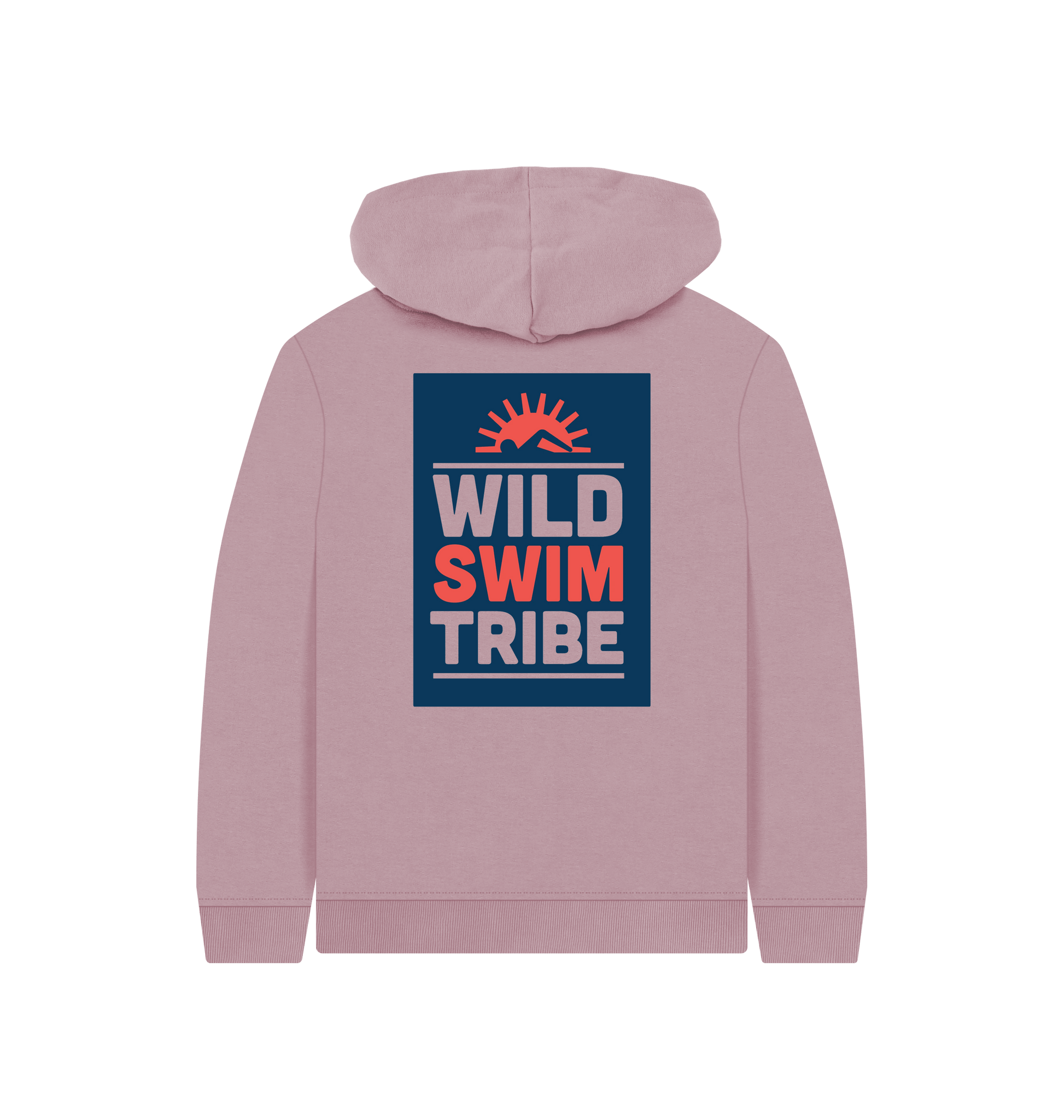 Mauve Printed Kids Hoodie