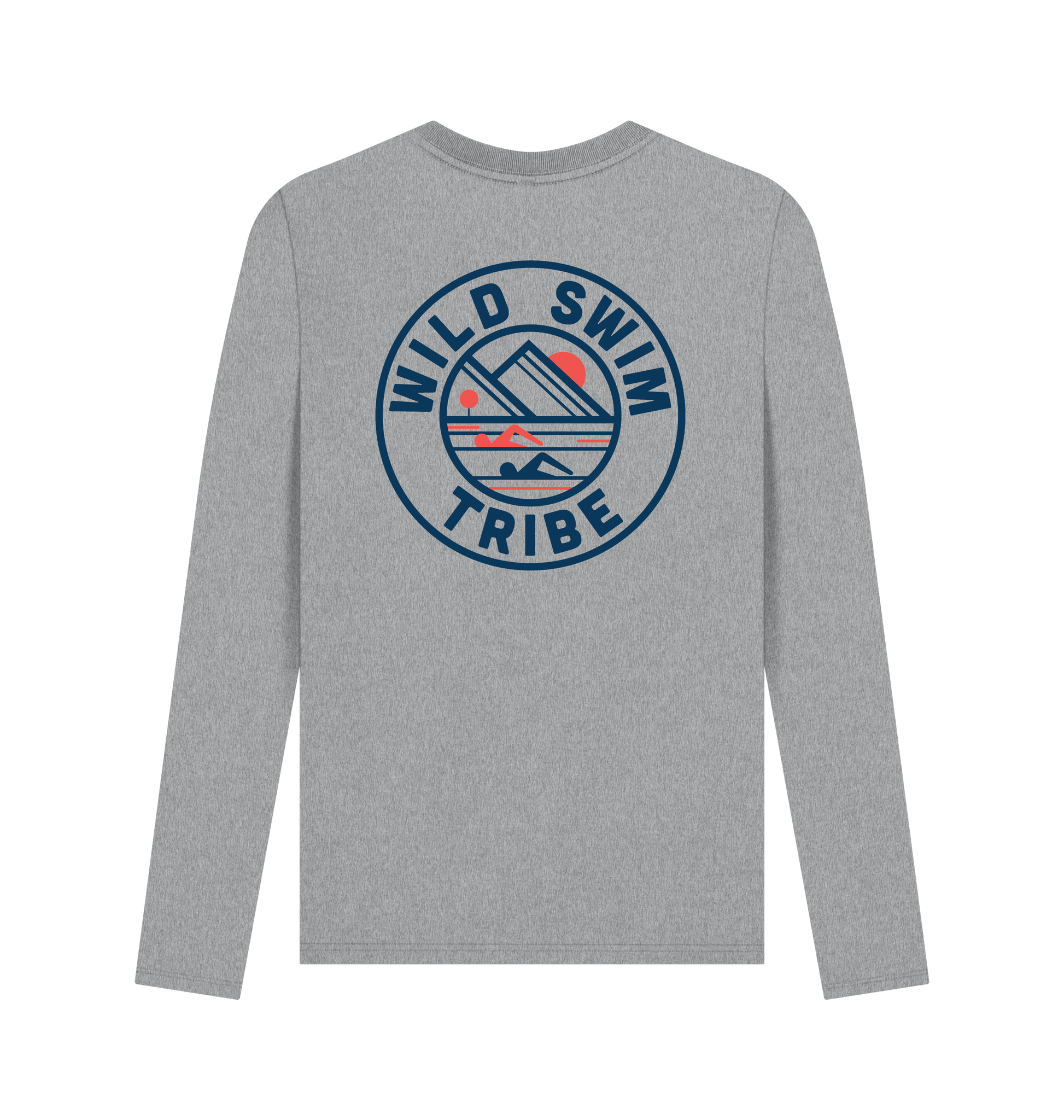 Athletic Grey Printed Long Sleeve T Shirt