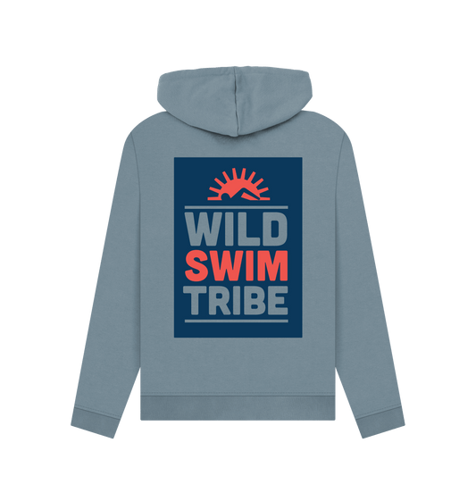 Stone Blue Printed Hoody