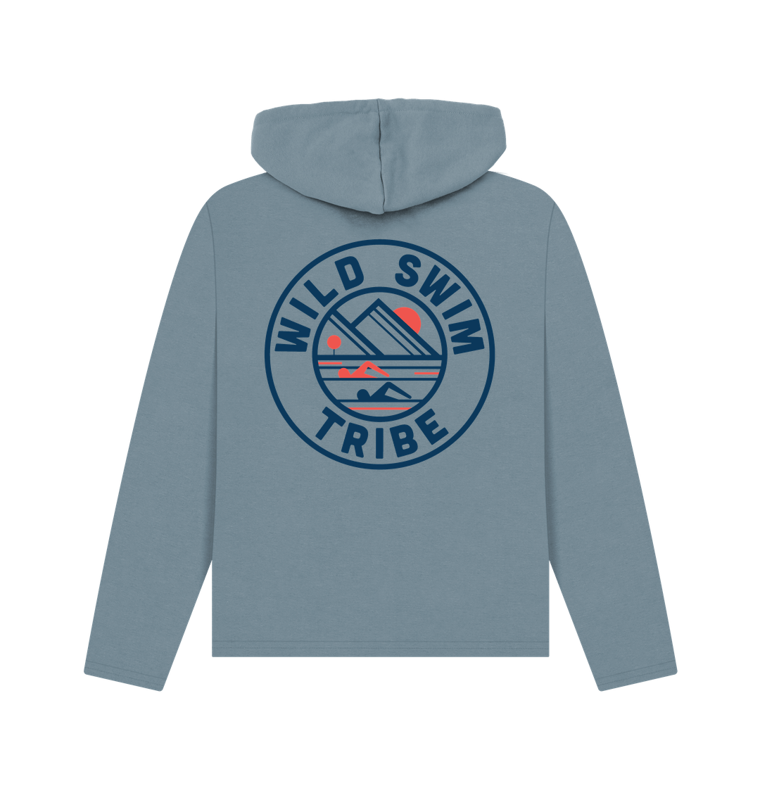 Stone Blue Printed Hoody Back