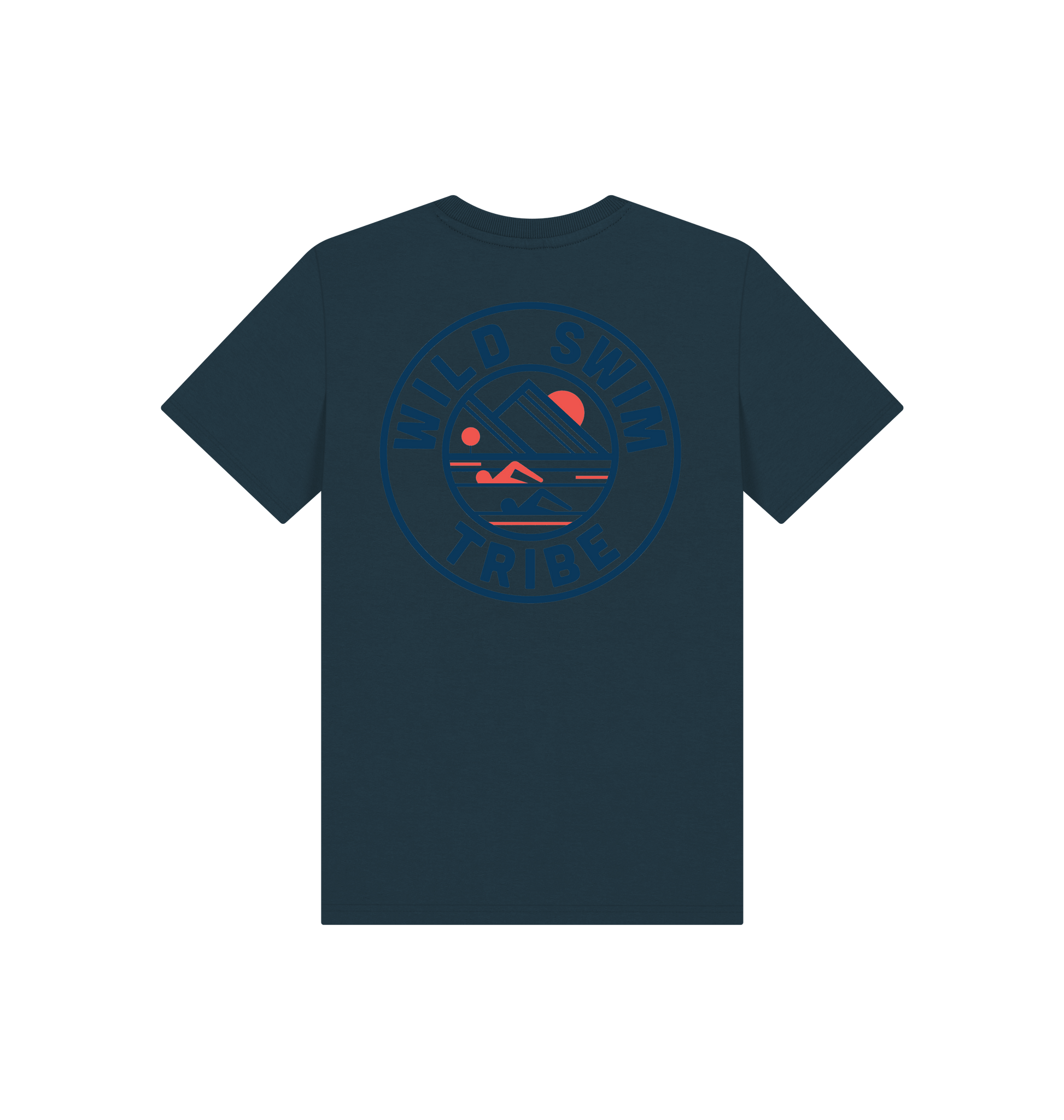 Denim Blue Printed Kids T-Shirt