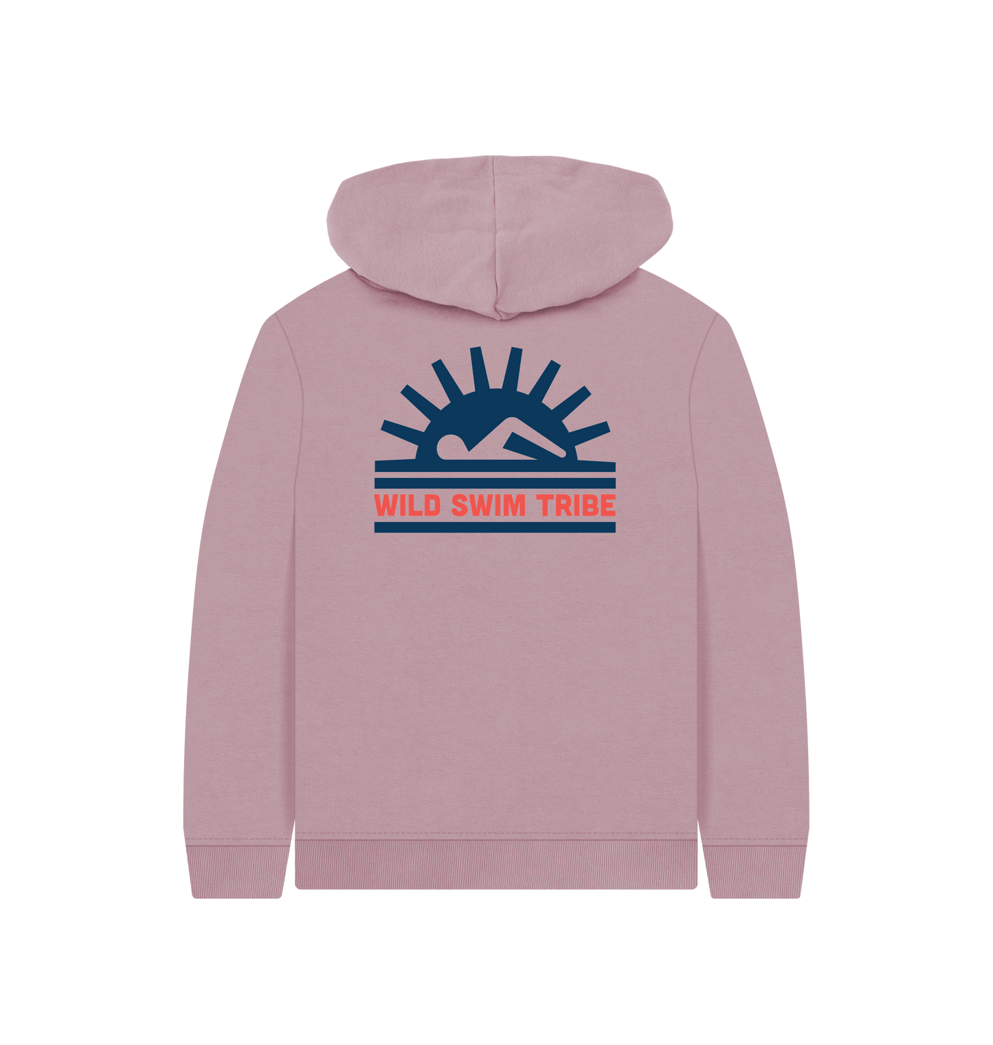 Mauve Printed Kids Hoodie