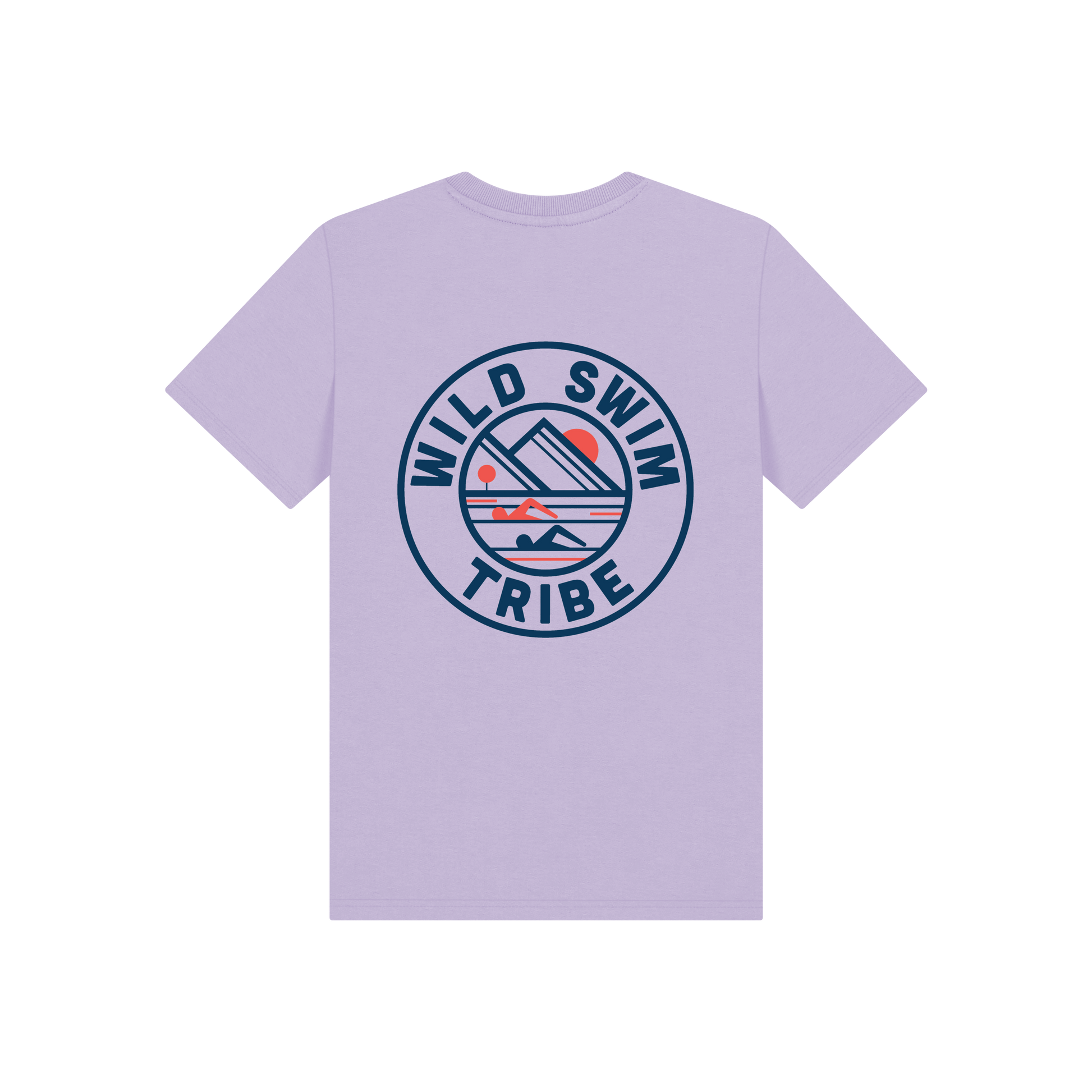 Soft Lilac Printed Kids T-Shirt Back